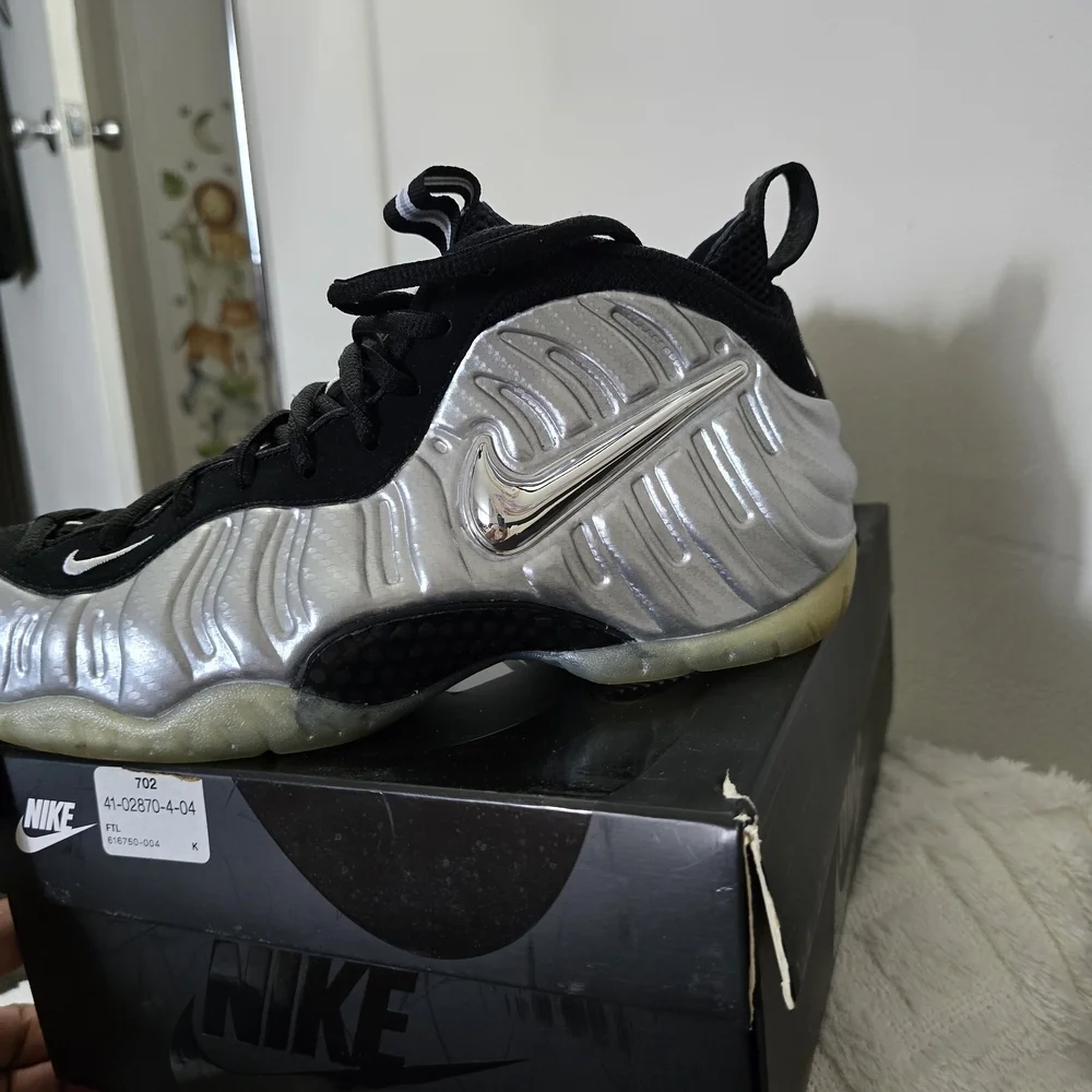 Nike Silver and Black Sneakers